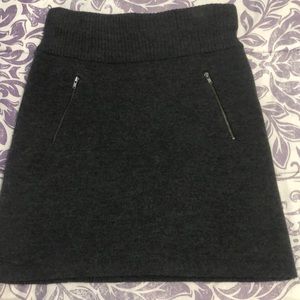 Charcoal Gray Knit Skirt